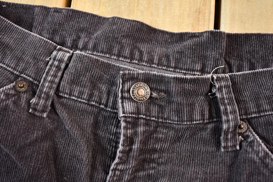 Vintage 1980s Black Corduroy Levis White Tab Denim Jeans Size 3 x 3