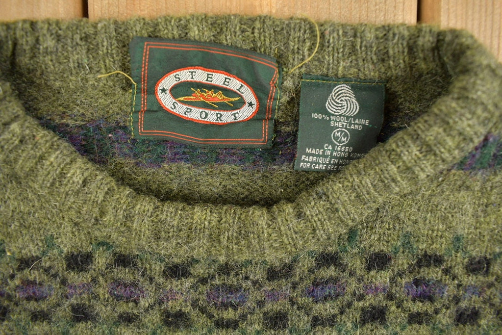 Vintage 1990s Steel Sport Wool Crewneck Sweater