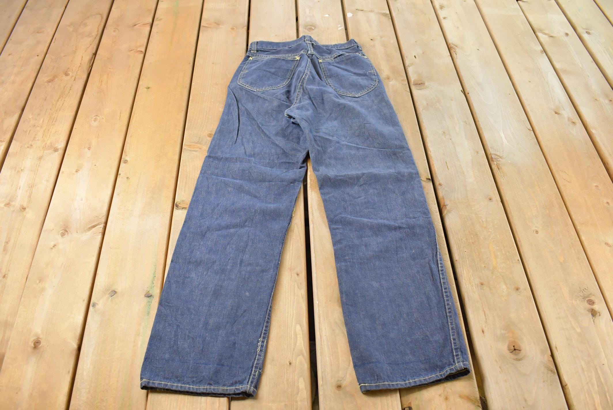 Vintage 1950s Lee Riders Sanforized Denim Jeans Size 25 x 29.5