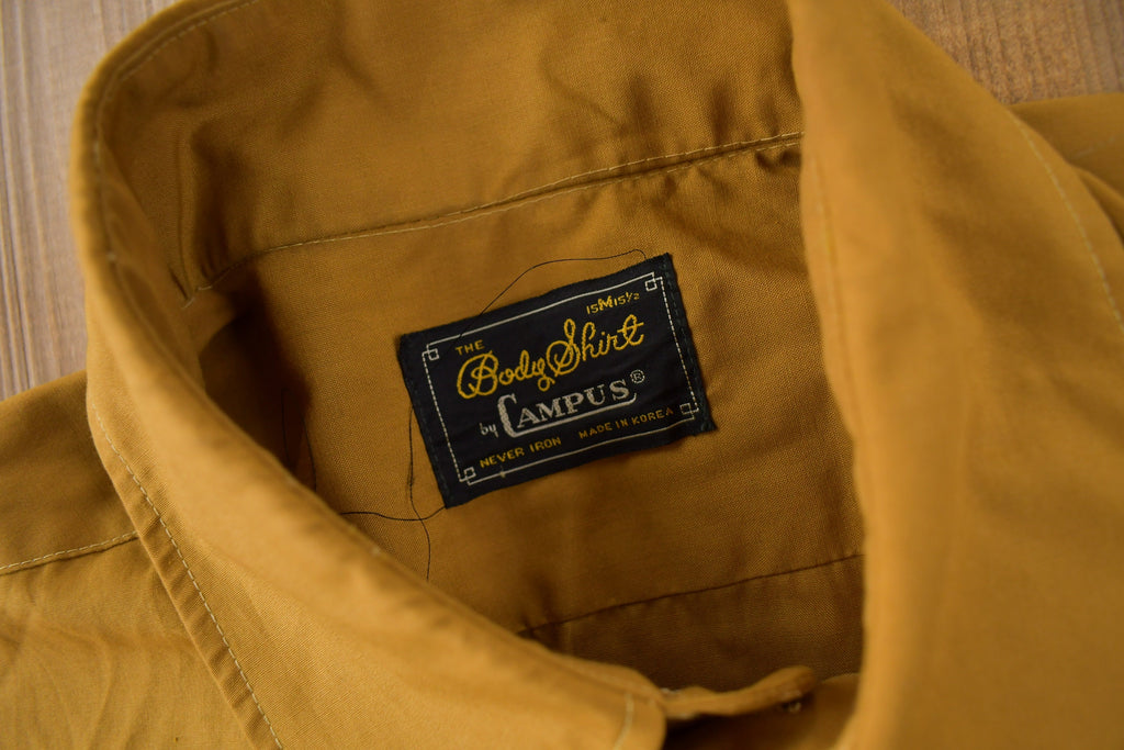 True Vintage 1970s Body Shirt By Campus Button Up Dress Shirt