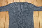Vintage 1980s Women's 3D Cable Knitted Women's Sweater