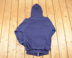 Vintage 1990s St John's Bay Blank Thermal Lined Zip Up Hoodie Sweatshirt Mens M