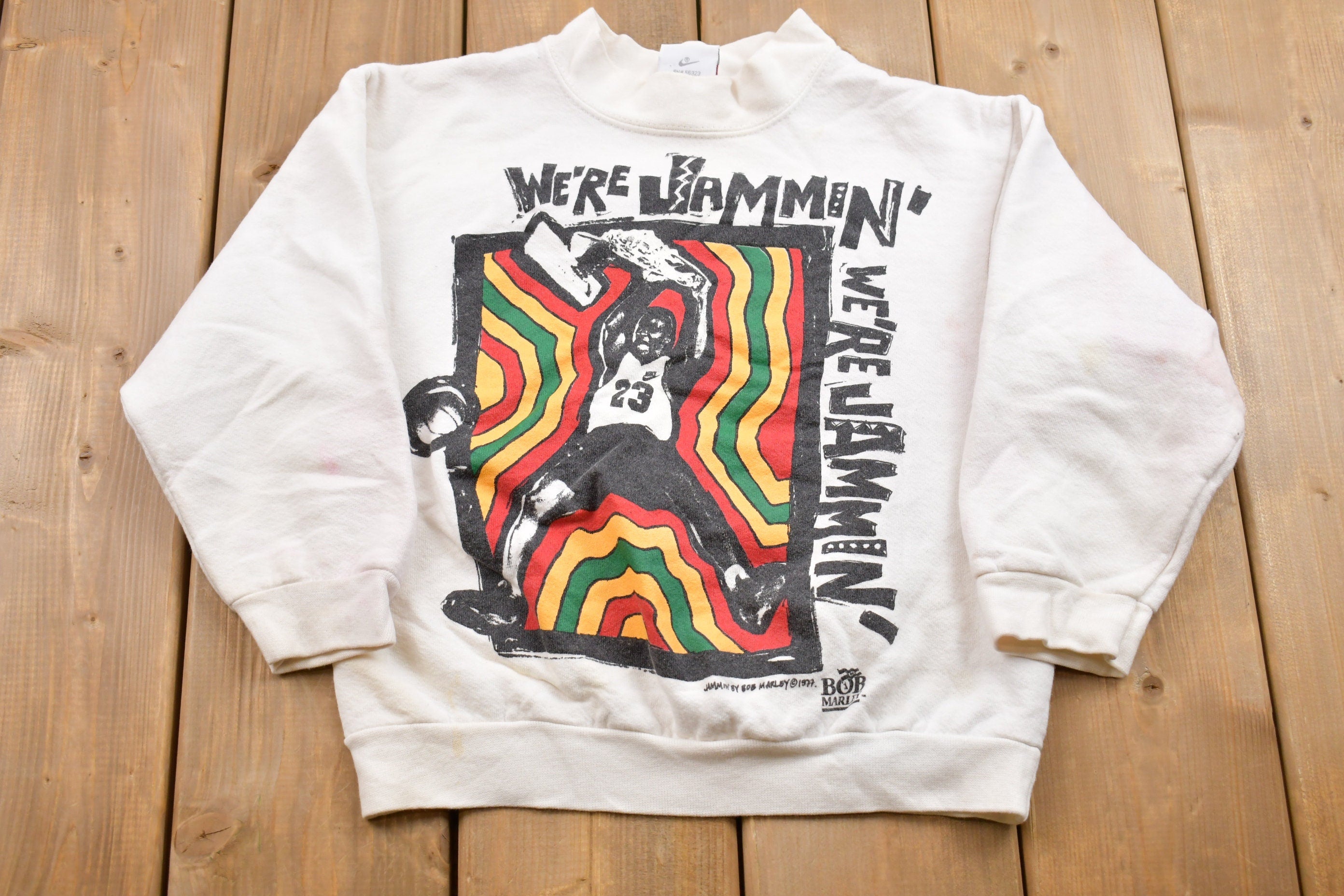 Vintage 1990s Youth Nike We're Jammin Michael Jordan Crewneck Sweatshirt
