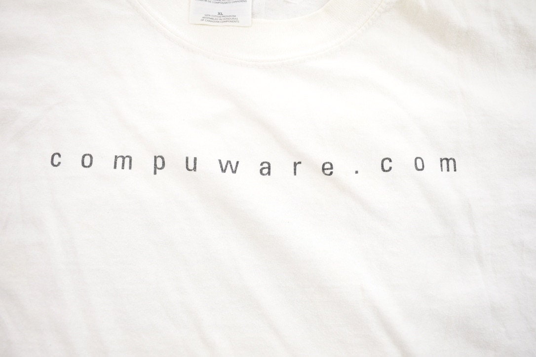 Vintage 1990s Compuware E-Commerce Graphic T-Shirt
