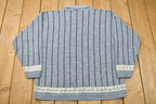 Vintage 1990s Village Fair Floral Theme Knit Mockneck Sweatshirt