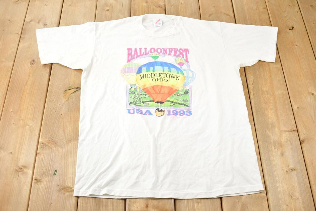 Vintage 1993 Balloonfest Middleton Ohio Single Stitch Graphic T Shirt Made In USA