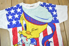 Vintage 1995 All Over Print Tweety Bird American Graphic T Shirt