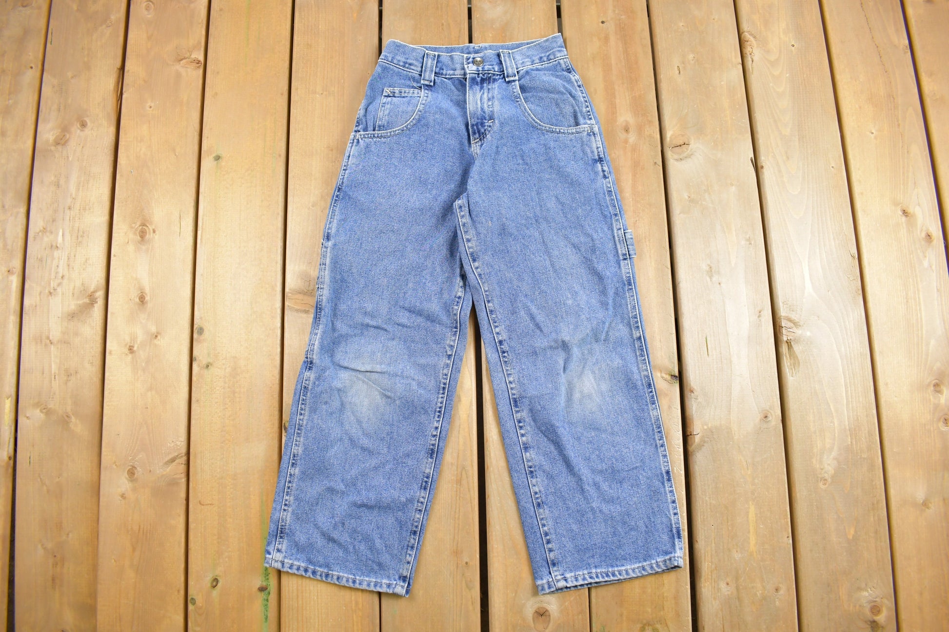 Vintage 1980s Lee Authentic Youth Carpenter Jeans Size 21 x 22.5