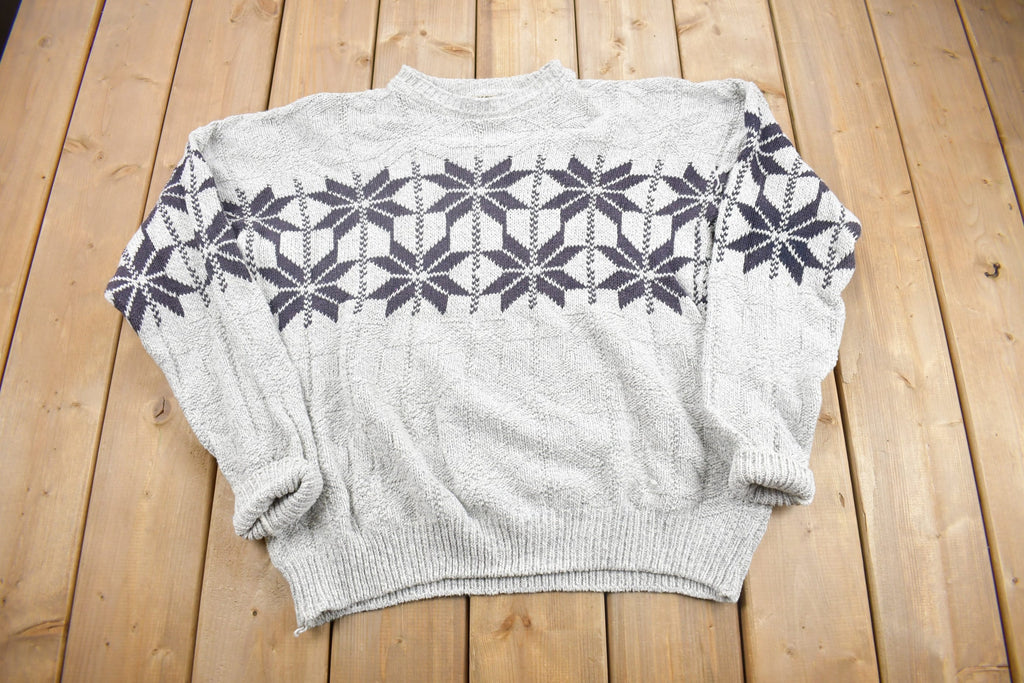 Vintage 1990s Northwest Territory Snowflake Knit Sweater