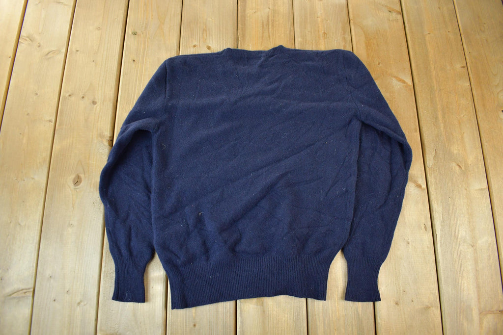 Vintage 1990s Polo By Ralph Lauren Lambswool Knit V Neck Sweater Youth XL
