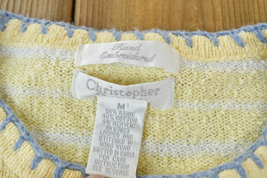 Vintage 1990s Christopher Banks Knit Abstract Pattern Crewneck Sweater