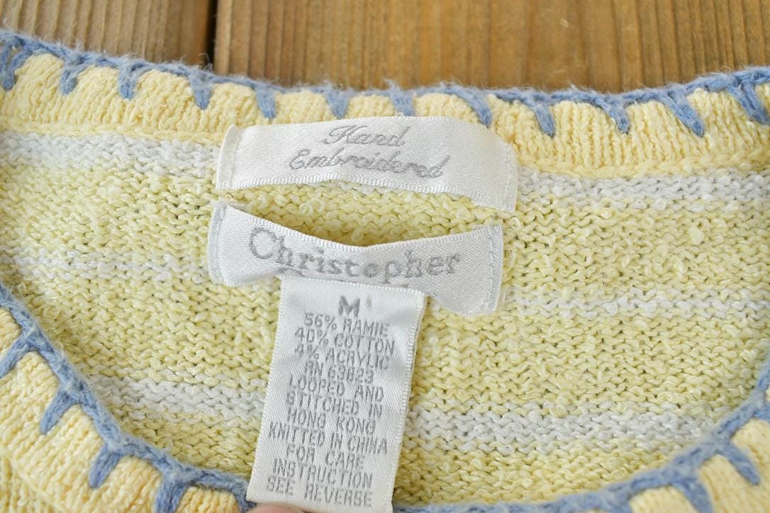 Vintage 1990s Christopher Banks Knit Abstract Pattern Crewneck Sweater