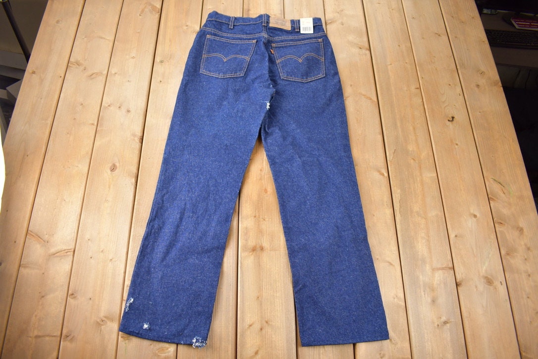 Vintage 1970s Deadstock Levi's 619 Orange Tab Jeans Size 32 x 32 Made In Canada NWT