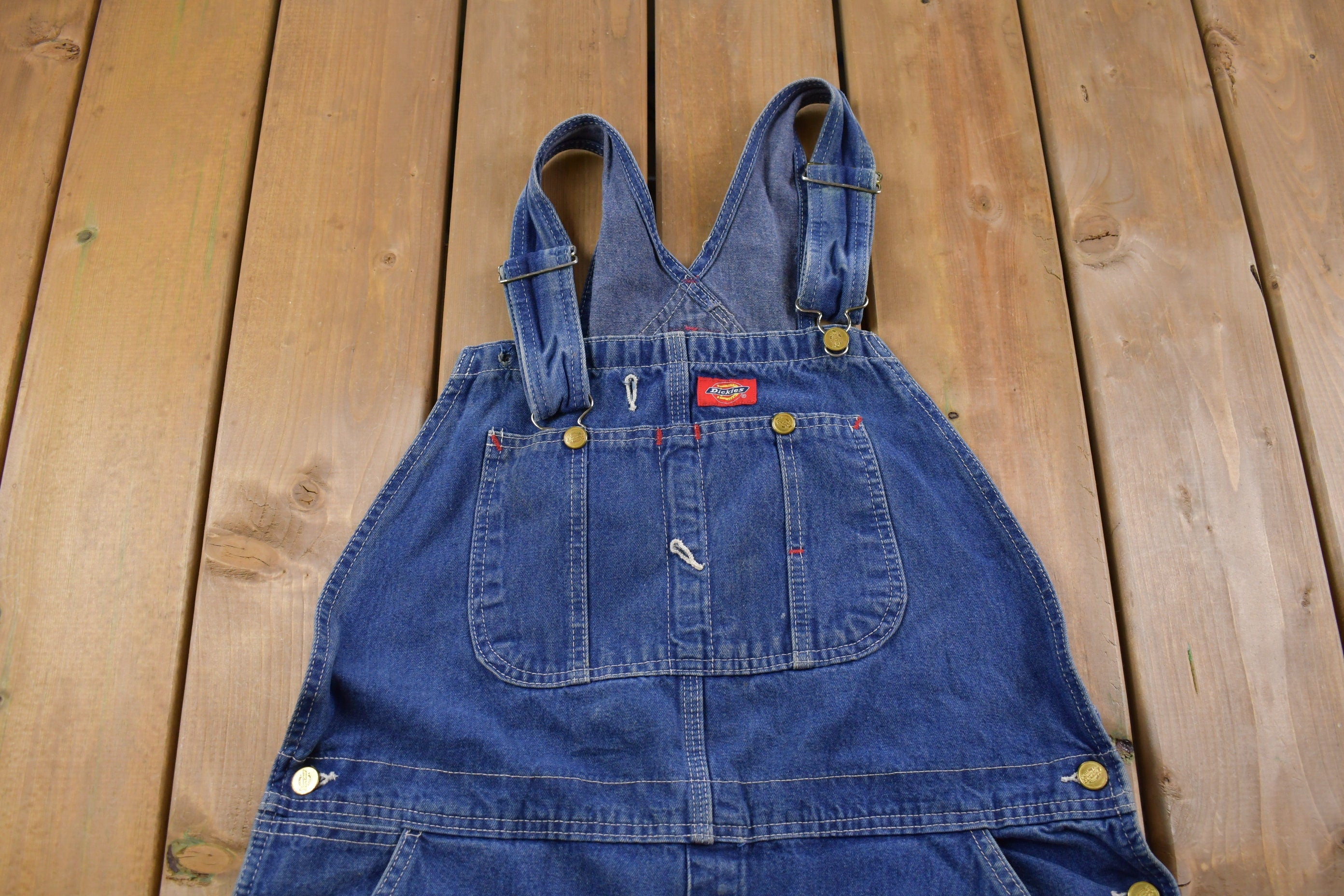 Vintage 1990s Dickies Denim Jean Overalls Size 40 x 30