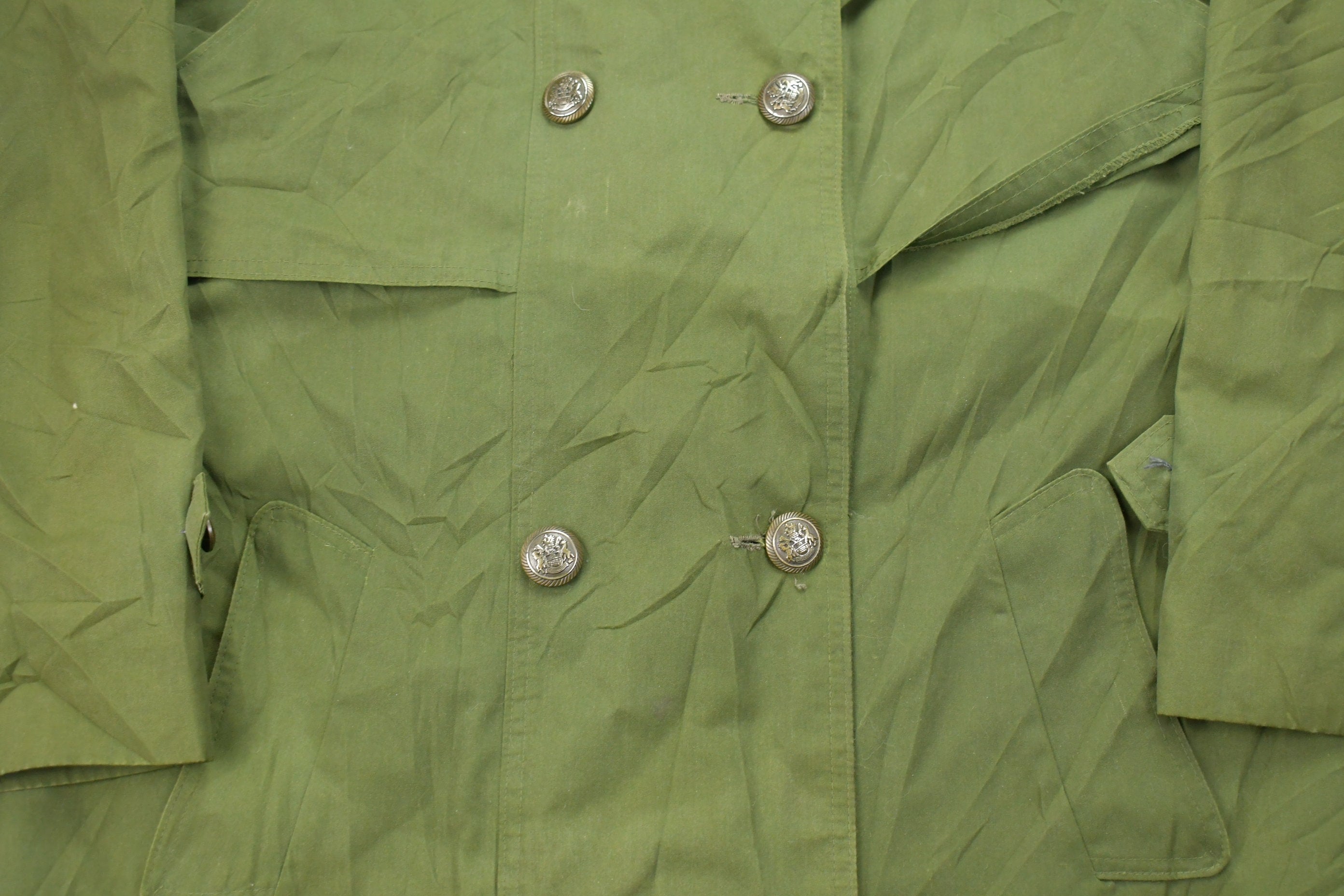 Vintage 1980s Military Trench Coat