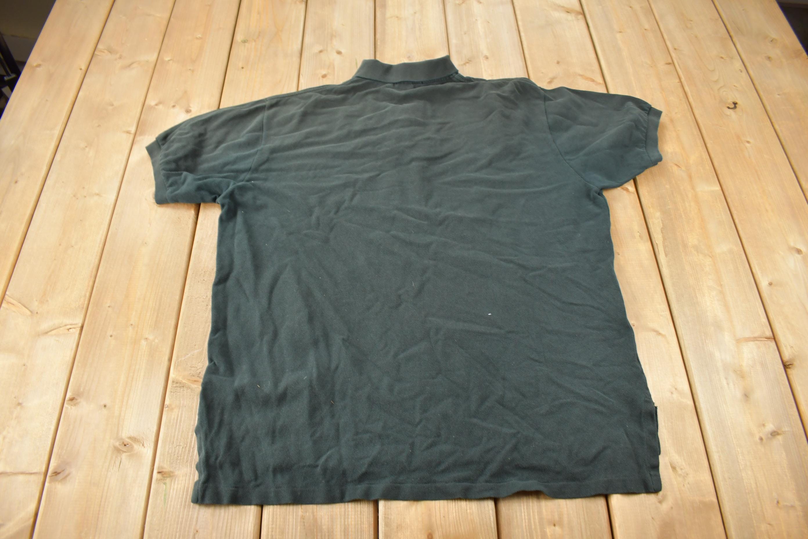 Vintage 1990s Polo By Ralph Lauren Small Pony Black Polo Shirt