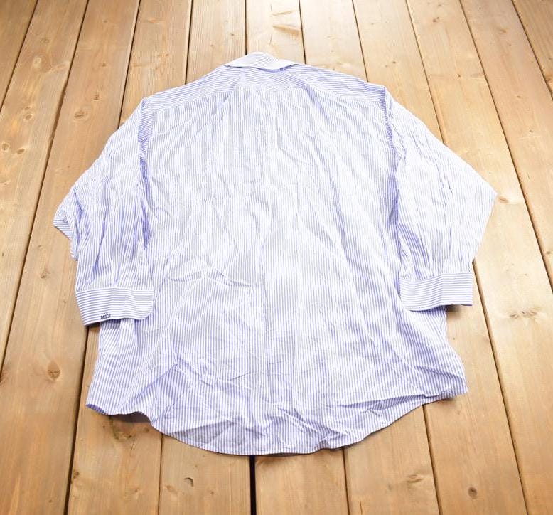 Vintage 1980s Brooks Brothers Striped Blank Button Up Shirt