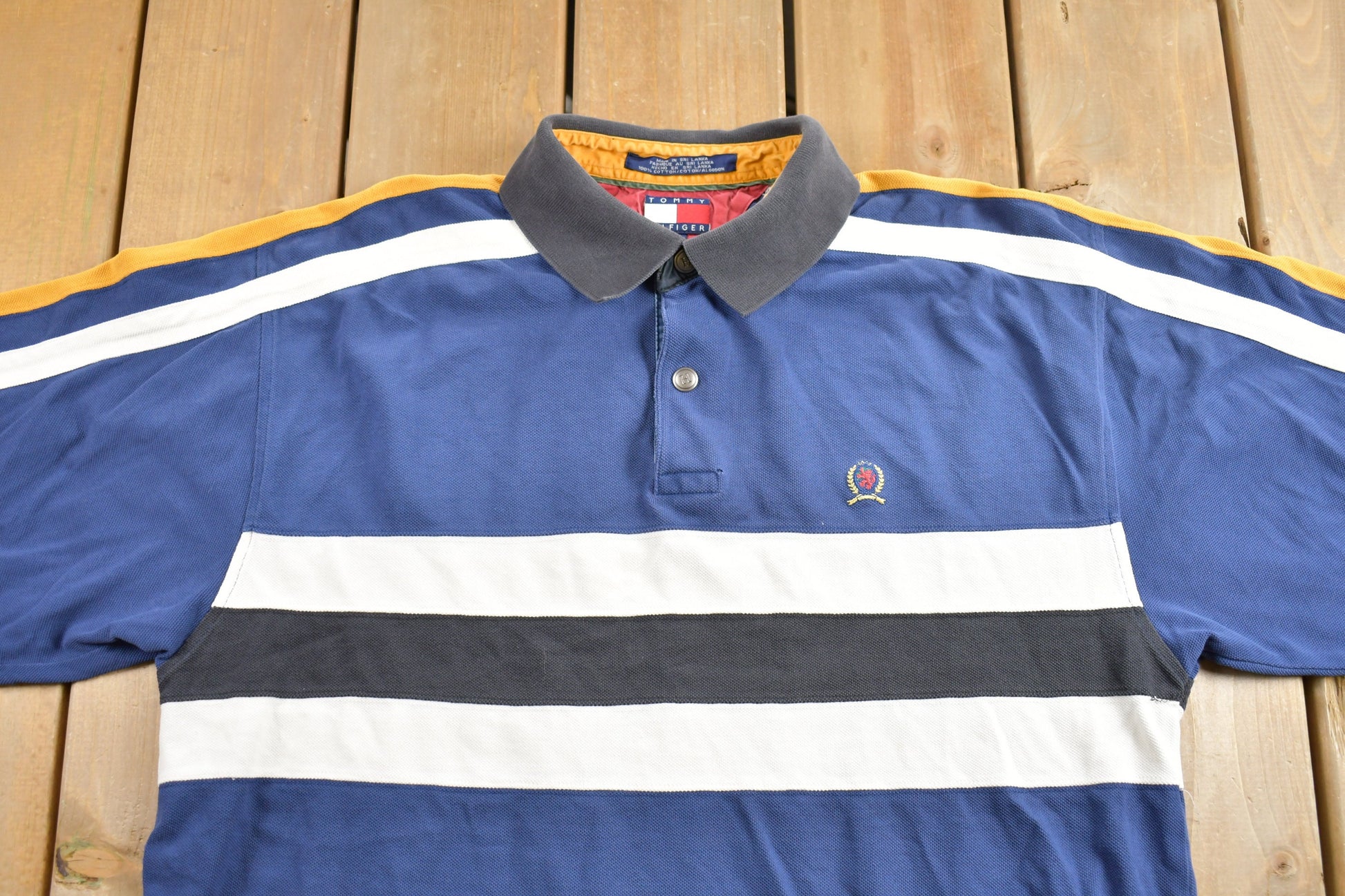 Vintage 1990s Tommy Hilfiger Crest Logo Polo Shirt