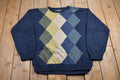 Vintage 1990s Croft & Barrow Knitted Argyle Crewneck Sweater
