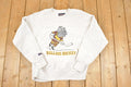 Vintage 1990s Minnesota Bulldog Hockey Cartoon Graphic Print Crewneck Sweatshirt Men's M