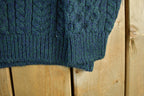 Vintage 1980s Its Traditional Its Irish Knit Wool 3D Cable Knit Sweater Men's Large