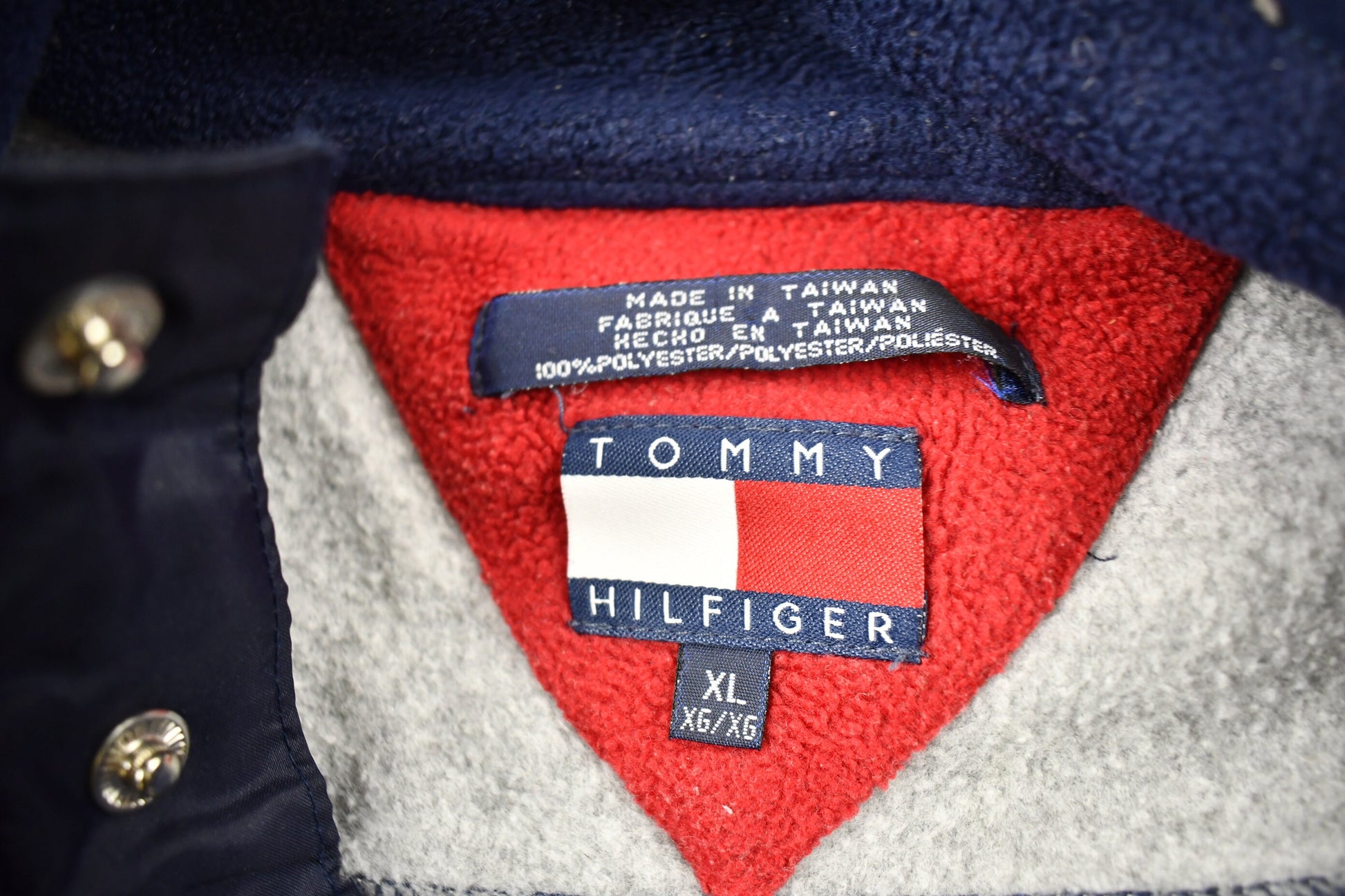 Vintage 1990s Tommy Hilfiger T Snap Fleece Sweater