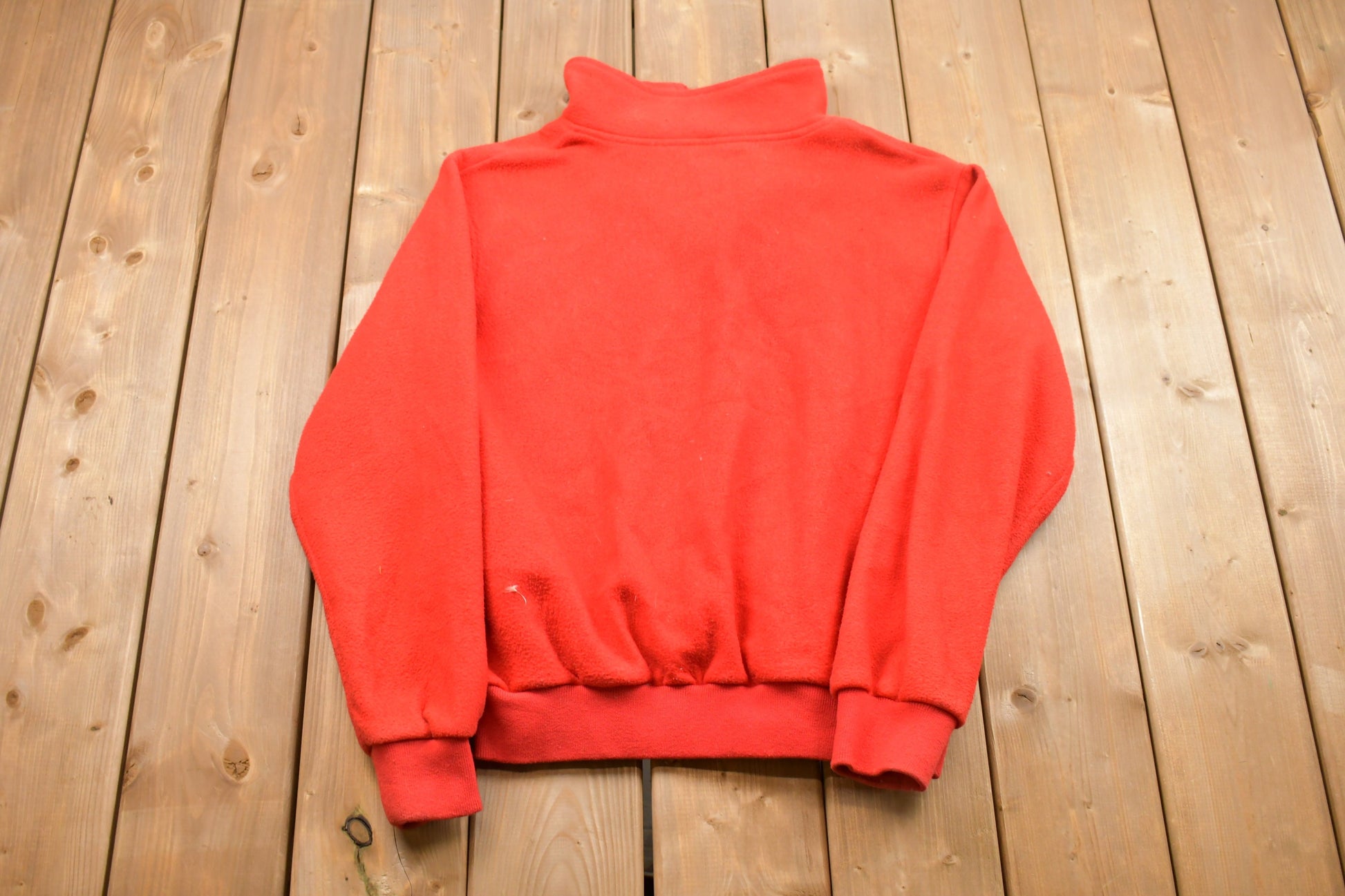 Vintage 1990s Blank Quarter Zip Crewneck Sweatshirt