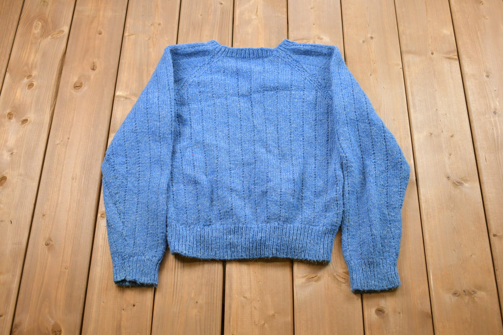 Vintage Knitted V-Neck Sweater
