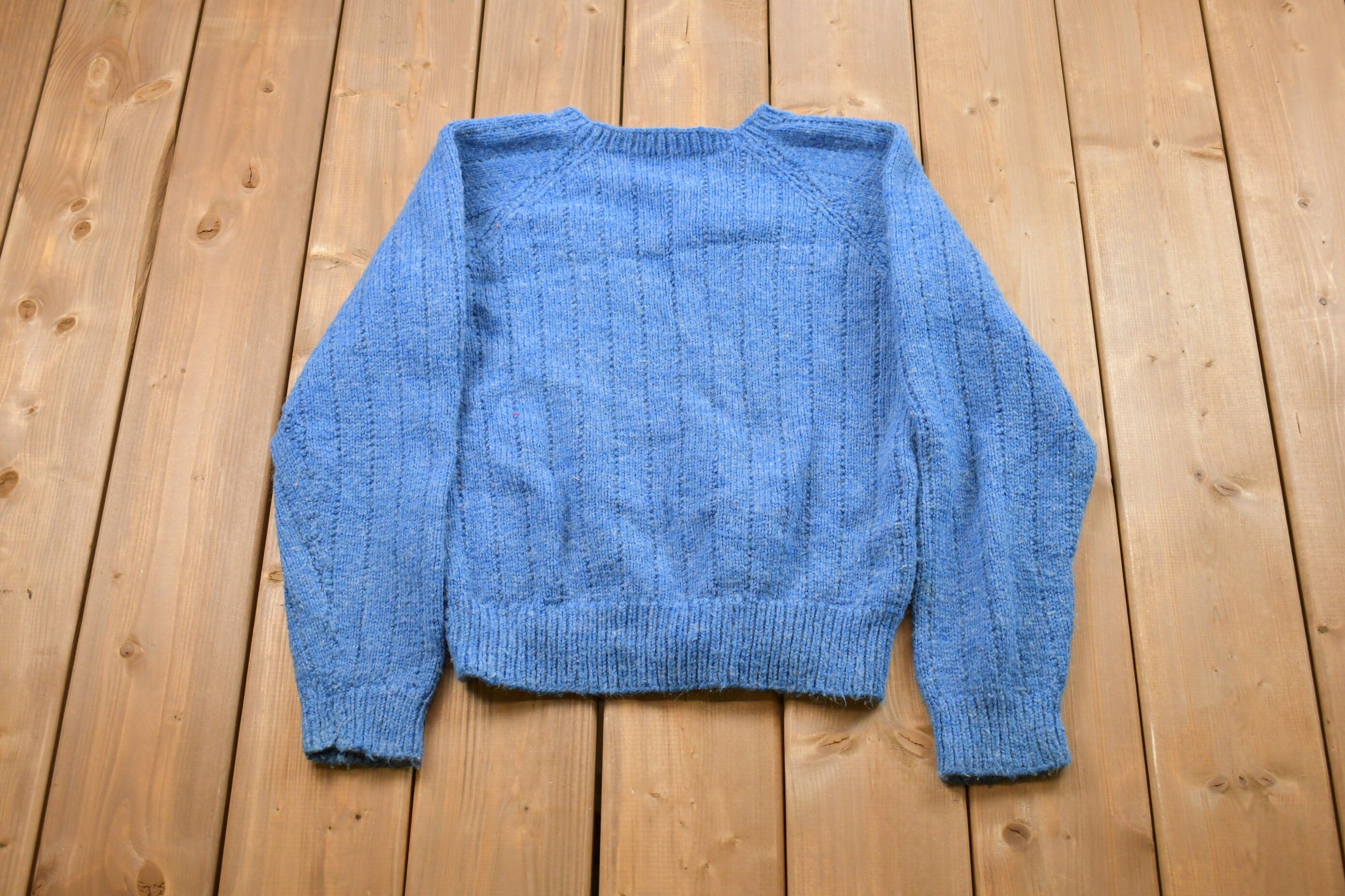 Vintage Knitted V-Neck Sweater