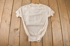 True Vintage 1960s Deadstock Miss Scotch English Short Sleeve Lace Knit Sweater