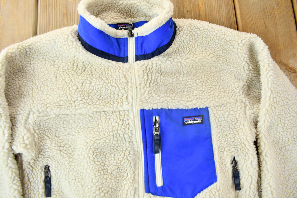 Vintage Y2K Patagonia Oatmeal Deep Pile Fleece Youth Sized Sweater / 90s Patagonia / Streetwear / Athleisure / Hiking / Size L (12)