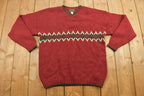 Vintage 1990s Landscape Knit Crewneck Sweater