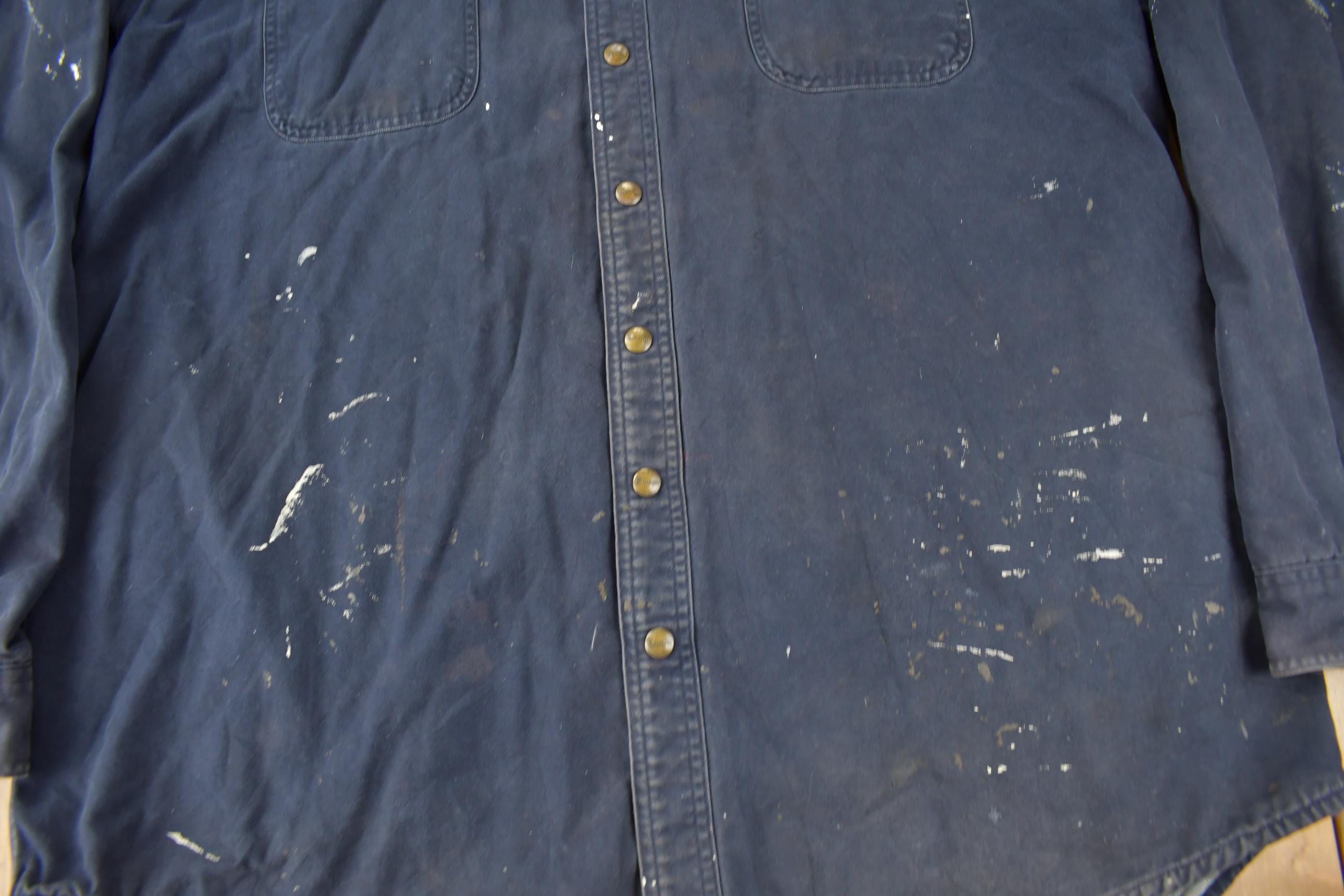 Vintage Y2K Plaid Lined Thrashed Carhartt Button Up Shirt