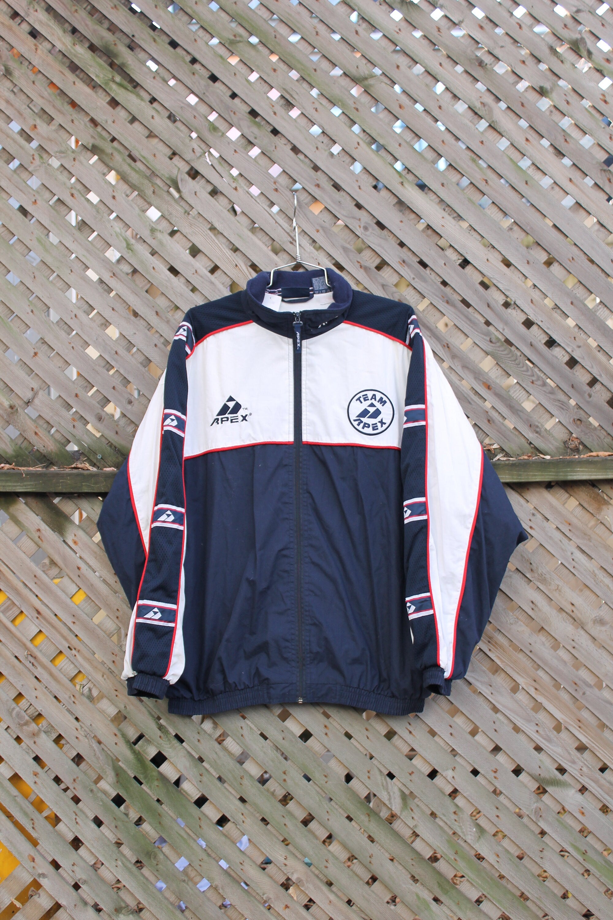 Vintage 1990s Apex Sportswear Color Block Windbreaker