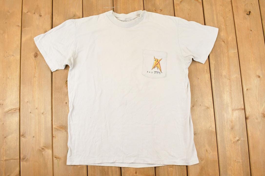 Vintage 1990s Bad Dog Surfing Souvenir Ocean T-Shirt Men's L