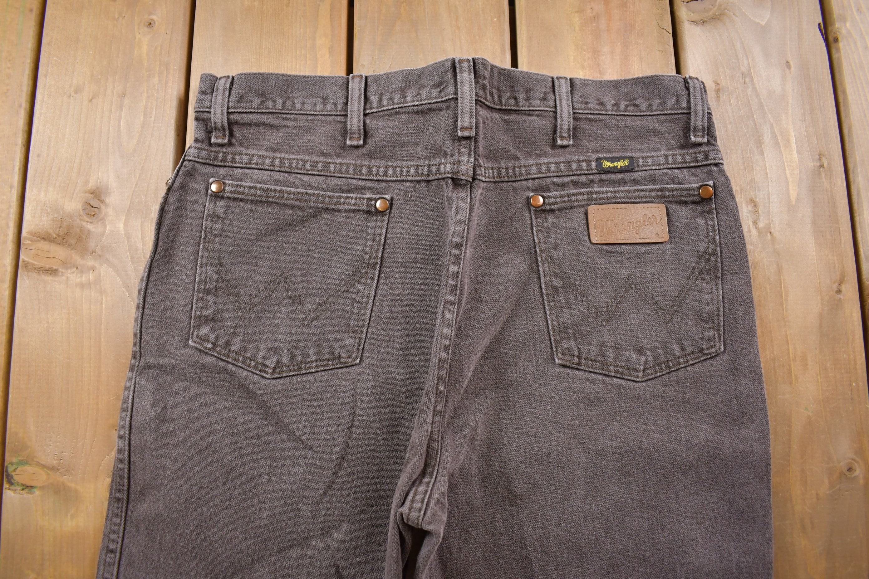 Vintage 1990's Wrangler Brown Denim Pants 34 x 31