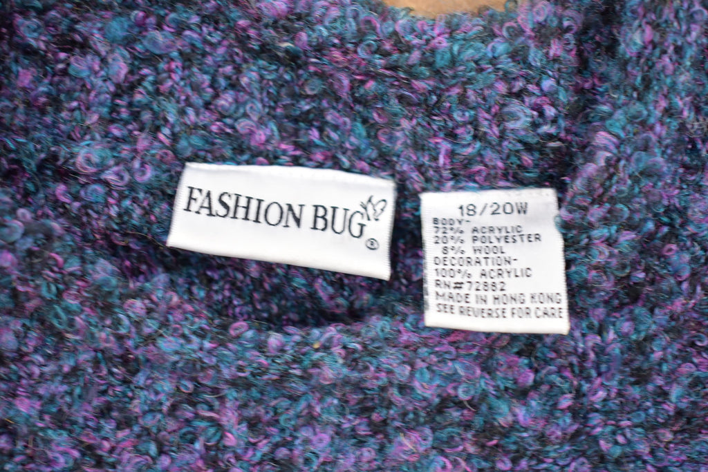 Vintage 1990s Fashion Bug Striped Knitted Sweater