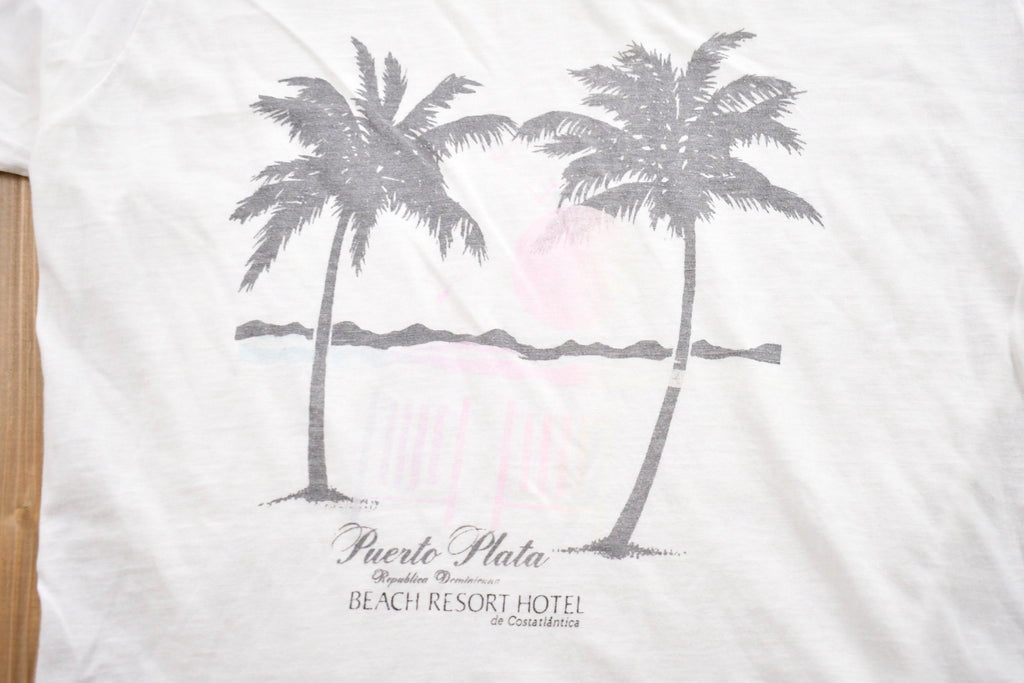 Vintage 1990s Puerto Plata Beach Graphic T-Shirt