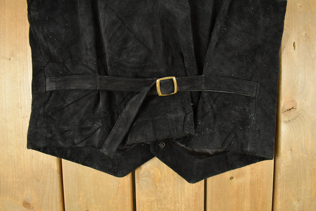 Vintage 1990s Roots Leather Suede Vest Men's Medium