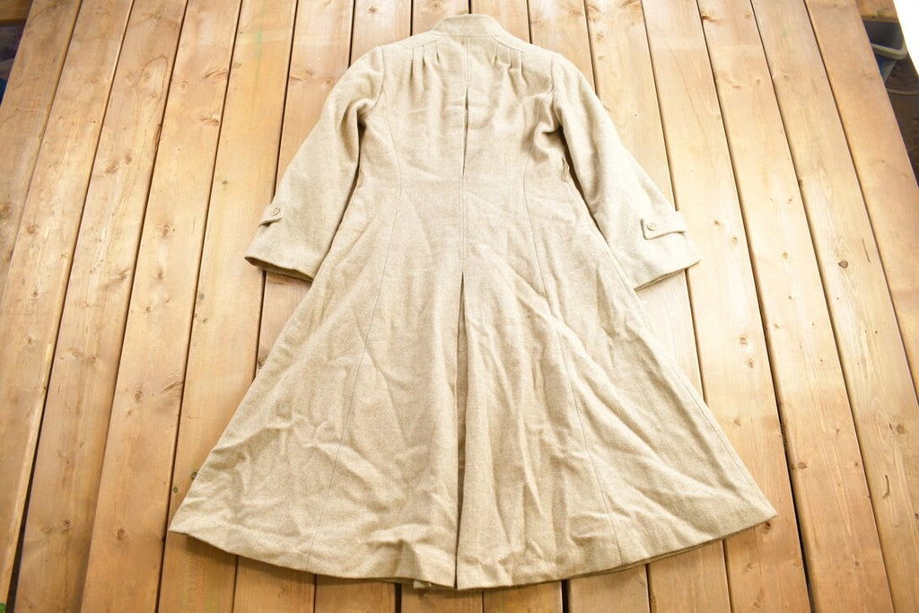 Vintage 1990s Stephanie White Wool Overcoat