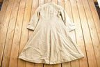 Vintage 1990s Stephanie White Wool Overcoat
