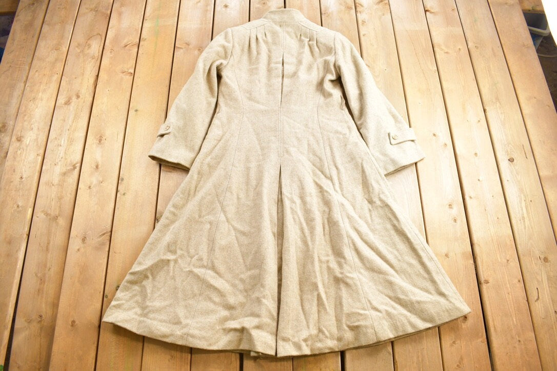 Vintage 1990s Stephanie White Wool Overcoat