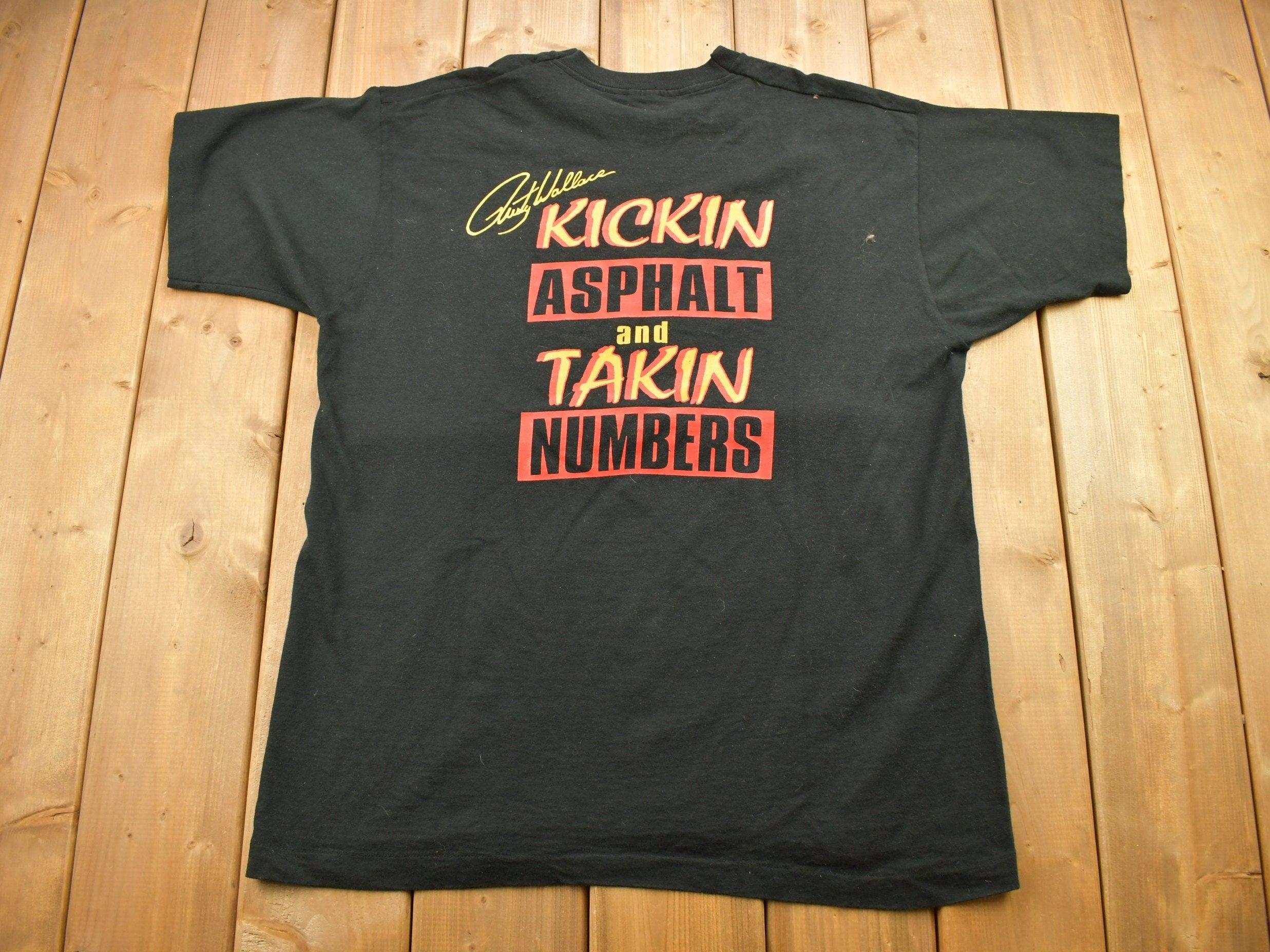 Vintage 1997 Rusty Wallace All Over Print NASCAR T-Shirt