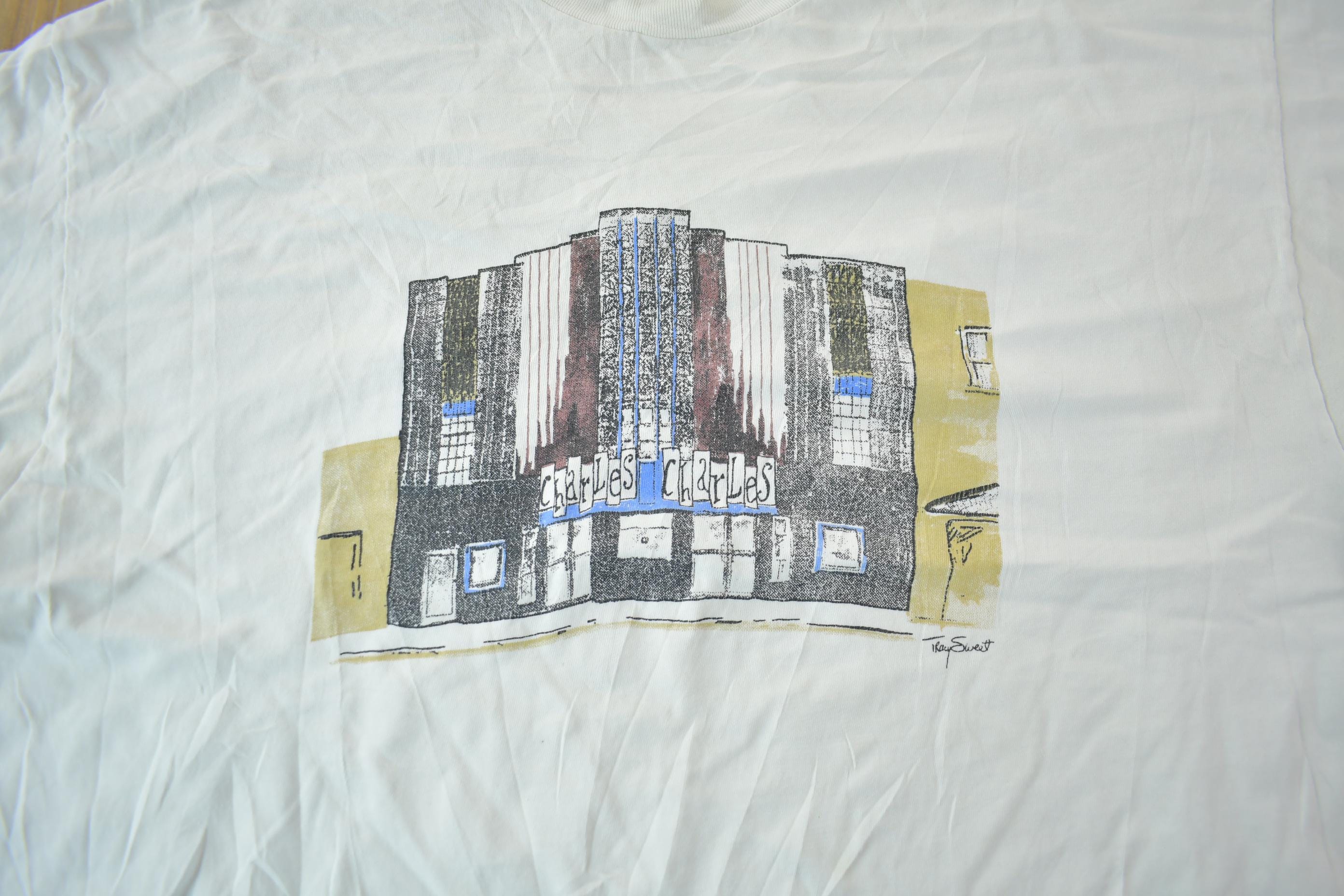 Vintage 1990s Charles Charles Single Stitch Art Graphic T-Shirt