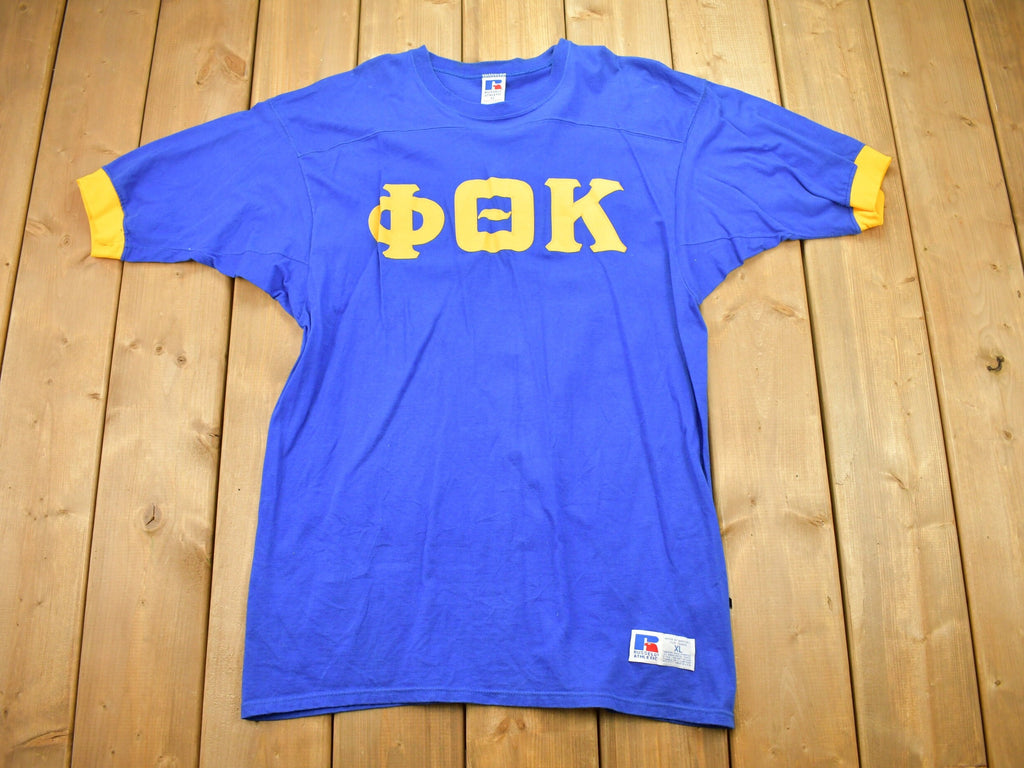 Vintage 1980s Russell Athletics Varsity Style Ringer T Shirt