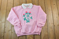 Vintage 1990s Cute Floral Collared Crewneck Sweater