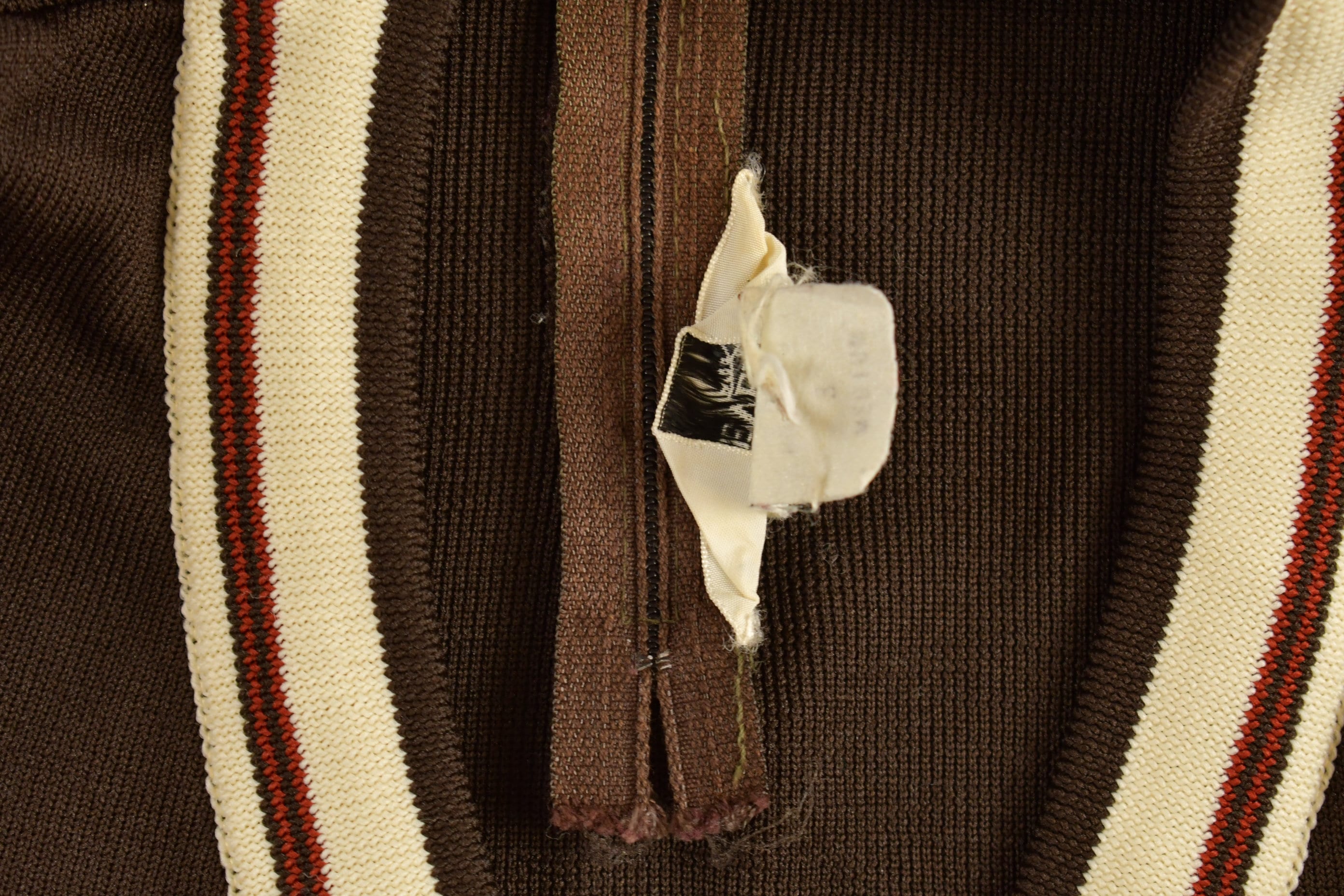 Vintage 1980s Striped Quarter Zip Crewneck Sweatshirt
