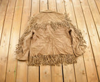 Vintage 1960s Excelled Genuine Leather Western Fringe Jacket