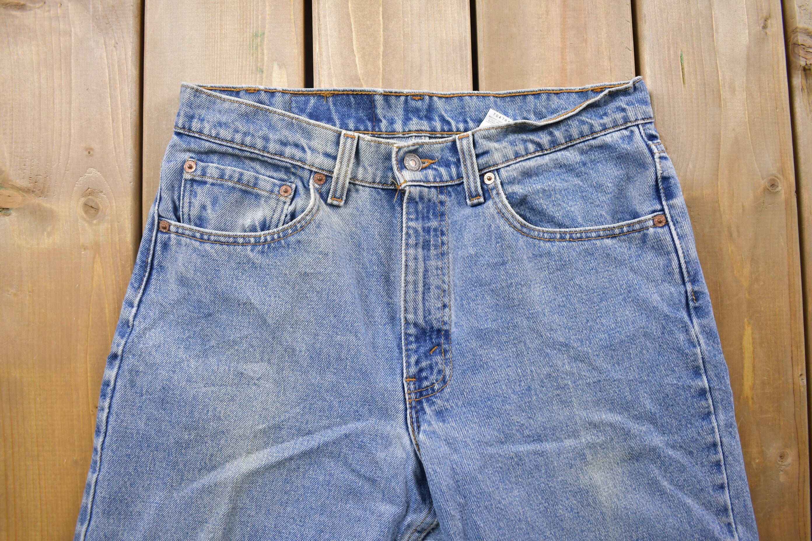 Vintage 1990s Levi's 555 Tab Red Jeans Size 32 x 31