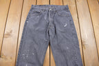 Vintage 1990s Levi's 501 Red Tab Paint Splattered Jeans Size 28 x 31